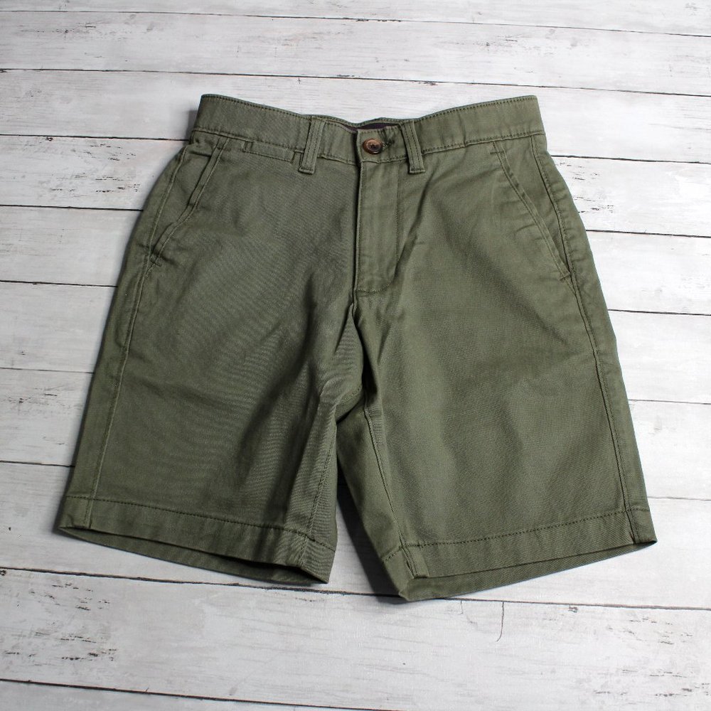 Sonoma Men's Casual Shorts Size 28 9" Inseam Olive Green Flat Front Zip
